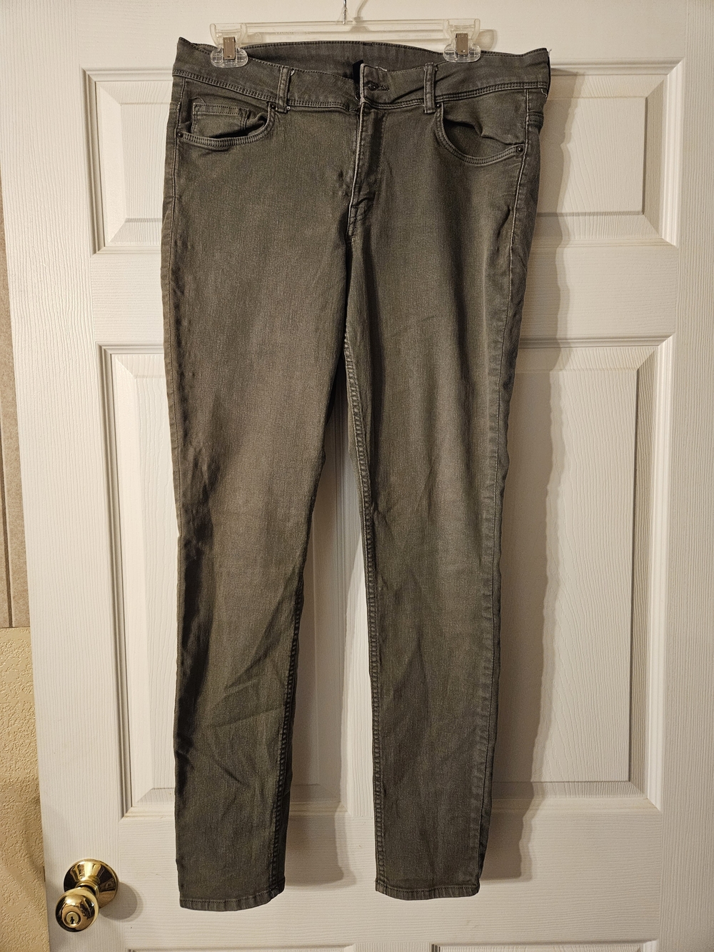 H&M Washed Olive Denim Jeans